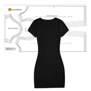 vestido corto y básico para mujer