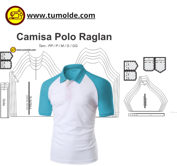 polo ranglan corta xs-xl