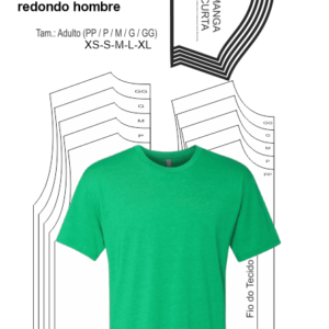 MOLDE CAMISETA CUELLO REDONDO TRADICIONAL