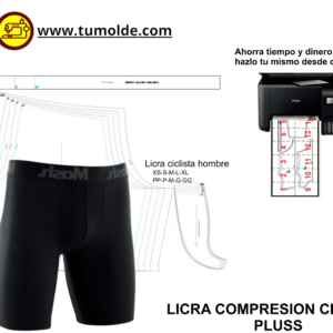 MOLDE, LICRA CICLISTA TALLAS PLUSS