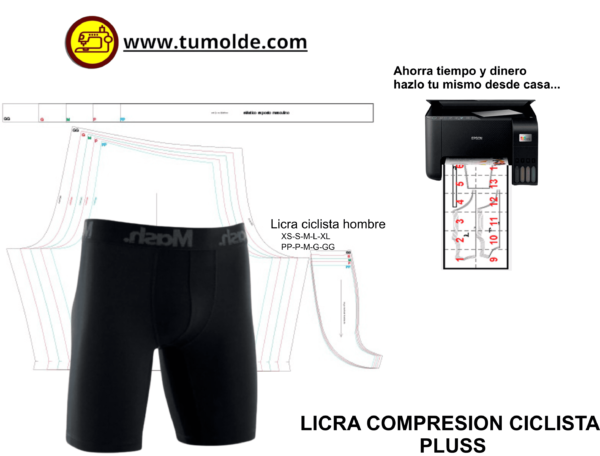 MOLDE, LICRA CICLISTA TALLAS PLUSS