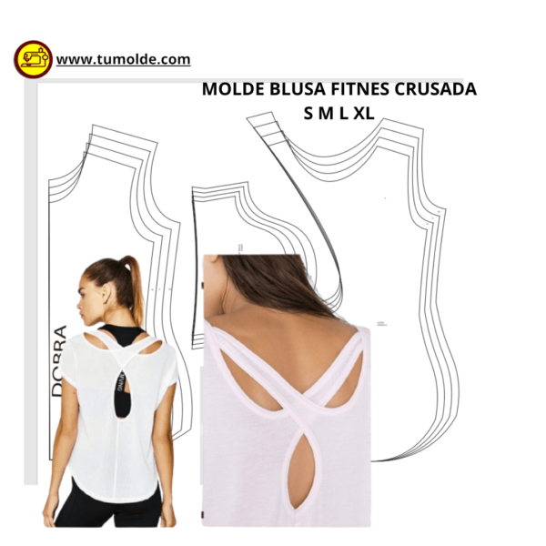 MOLDE BLUSA FITNES CRUSADA